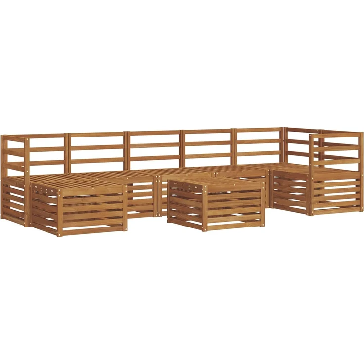 vidaXL Outdoor-Sofagarnitur 8 stk. 8-Sitzer Natur Massivholz Akazie 3375189 – Bild 2