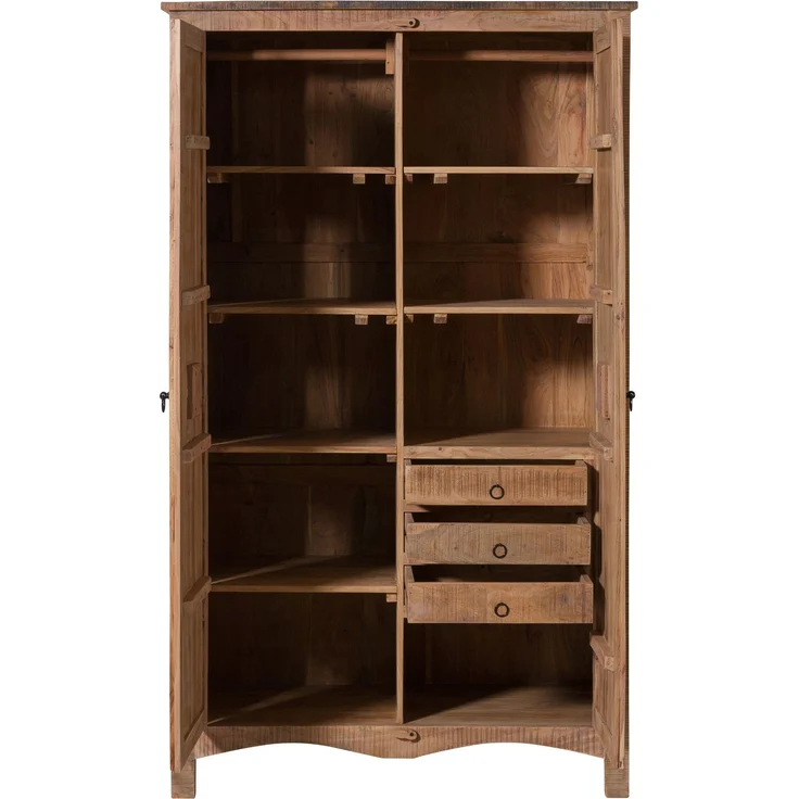 Kleiderschrank Akazie 118x60x198 natur versiegelt NATURE OF SPIRIT #242 – Bild 2