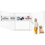 Baby Dan Konfigurationsgitter / Kaminschutzgitter Flex L, 90 - 223 cm - Hergestellt in Dänemark und vom TÜV GS geprüft, Farbe: Weiß