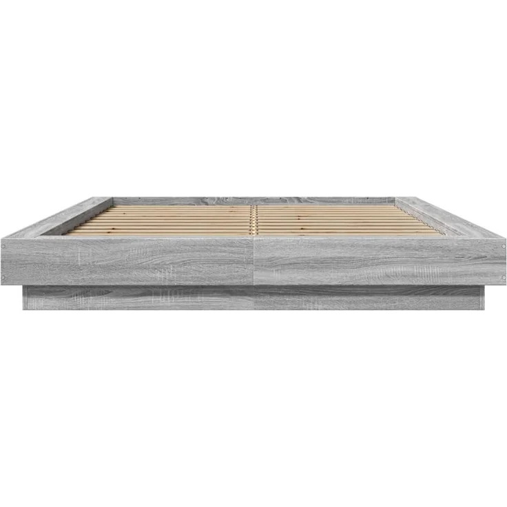 vidaXL Bettgestell Grau Sonoma 120x200 cm Holzwerkstoff 3281201 – Bild 4