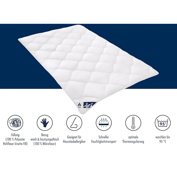 Irisette Microfaserbettdecke Steppbett Irisette Edition, Füllung: Markenhohlfaser irisette® Fill® - 100% Polyester, Bezug: weich und anschmiegsam, kochwaschbar bis 95°C, allergikergeeignet, preisbewusste Schläfer – Bild 5