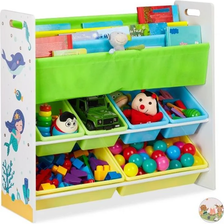 Kinderregal mit 10 Fächern und Motiv – Bild 1