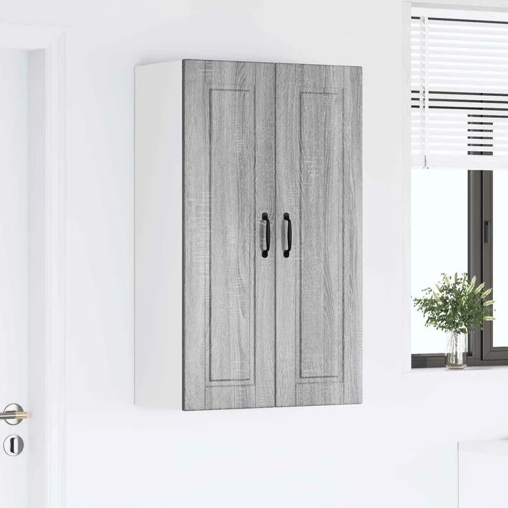 vidaXL Wandschrank PORTO Sonoma-Grau 60 x 31 x 100 cm Holzwerkstoff 885491 – Bild 4