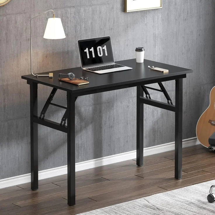 SogesHome Klapptisch Computertisch 80x40 cm PC Tisch Kleiner Schreibtisch Bürotisch Büroarbeitsplatz für Home Office Verwendung Schreibtisch Esstisch Konferenztisch – Bild 1