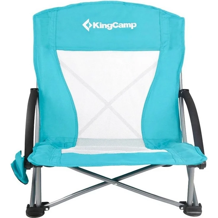 KingCamp Campingstuhl Strand Liege Stuhl Camping Klapp, Falt Sessel Niedrig Garten Stahl 136kg – Bild 3