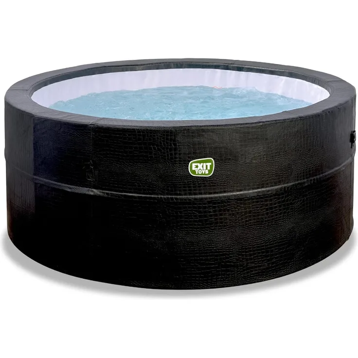 EXIT Leather Premium Whirlpool, für 4 Personen, Schwarz, ø 184 cm