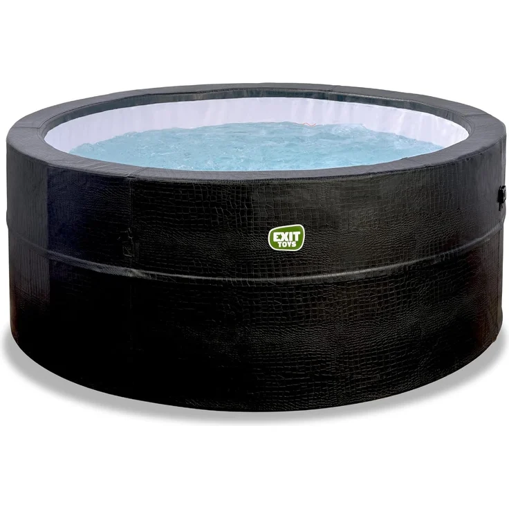 EXIT Leather Premium Whirlpool, für 4 Personen, Schwarz, ø 184 cm