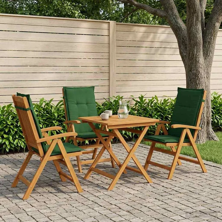 vidaXL Liegestühle für den Garten 3 stk. Natur Massivholz Akazie 42041438 – Bild 1