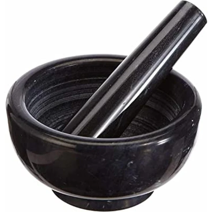 Küchenprofi Mörser 12cm Marmor schwarz – Bild 4