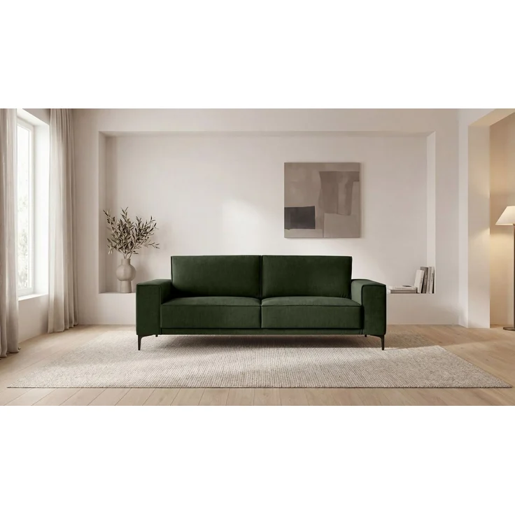 OTTO home 3-Sitzer OLAND, B: 224 cm - Skandi-Design, Struktur, Flachgewebe, Luxus-Microfaser, Boucle – Bild 1