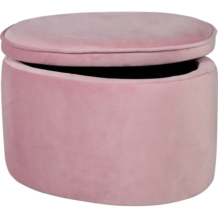 roba Kinderhocker 'Lil Sofa' mit Aufbewahrungsfunktion - oval - Samtstoff - Mauve