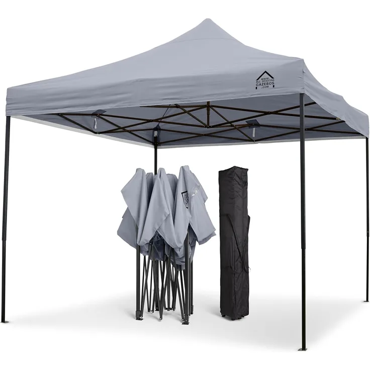All Seasons Gazebos 3x3 m vollständig wasserdichtes Faltpavillon - Metallisch Grau