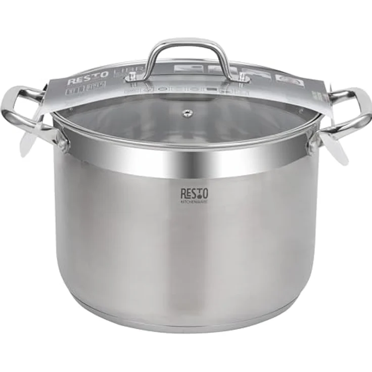 RESTO Kitchenware Kochtopf Libra, Topf energiesparend und spülmaschinenfest, Edelstahl 18/10 (2-tlg), mit hitzebeständigem Glasdeckel und Griffen – Bild 7