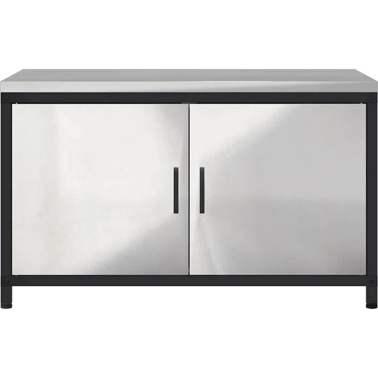 vidaXL Küchenaufbewahrung mit Regal Silber 60 x 50 x 92 cm Stahl 875000 – Bild 9