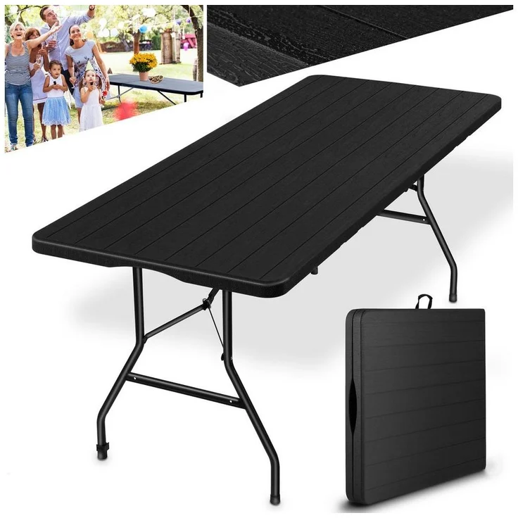 Onbest Klapptisch Borkum mit Tragegriff, Aluminiumgestell, 180cm, 180kg, klappbar, wetterfest – Bild 5
