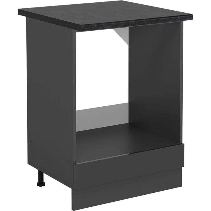 Herdumbauschrank R-Line Anthrazit Hochglanz 60 cm , AP Anthrazit Vicco – Bild 1