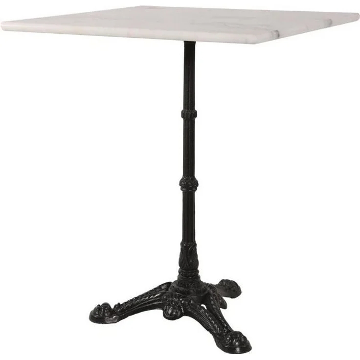 Lesli Living Bistrotisch Gartentisch Bistrotisch Marmortisch Cafetisch 60x60x73cm, Marmor – Bild 4
