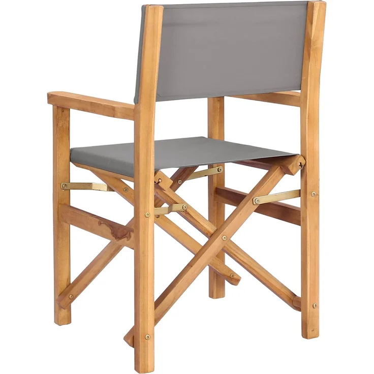 vidaXL Regiestuhl 2 stk. Braun und Hellgrau Massives Teakholz 42032680 – Bild 6