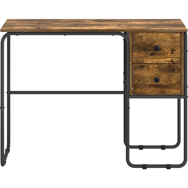 vidaXL Schreibtisch mit Stauraum Räuchereiche 100 x 50 x 75 cm 8008004 – Bild 4