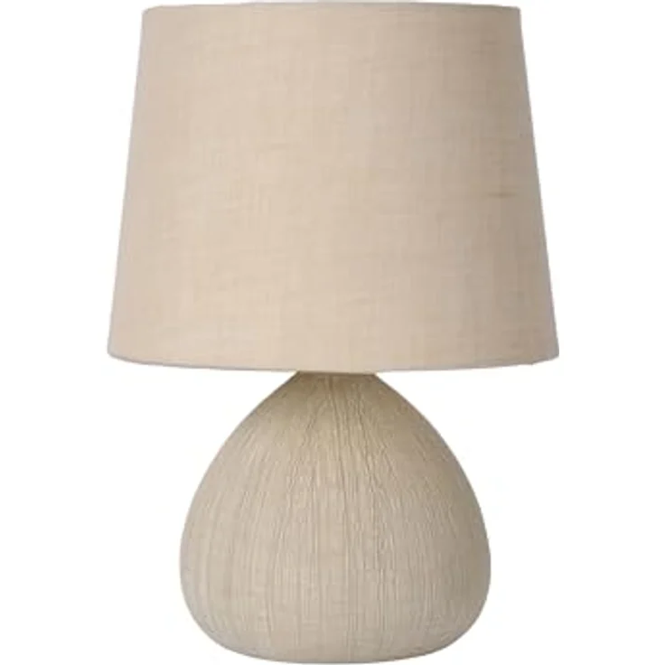 LUCIDE RAMZI - Tischlampe - Ø 18 cm - 1xE14 - Beige – Bild 3