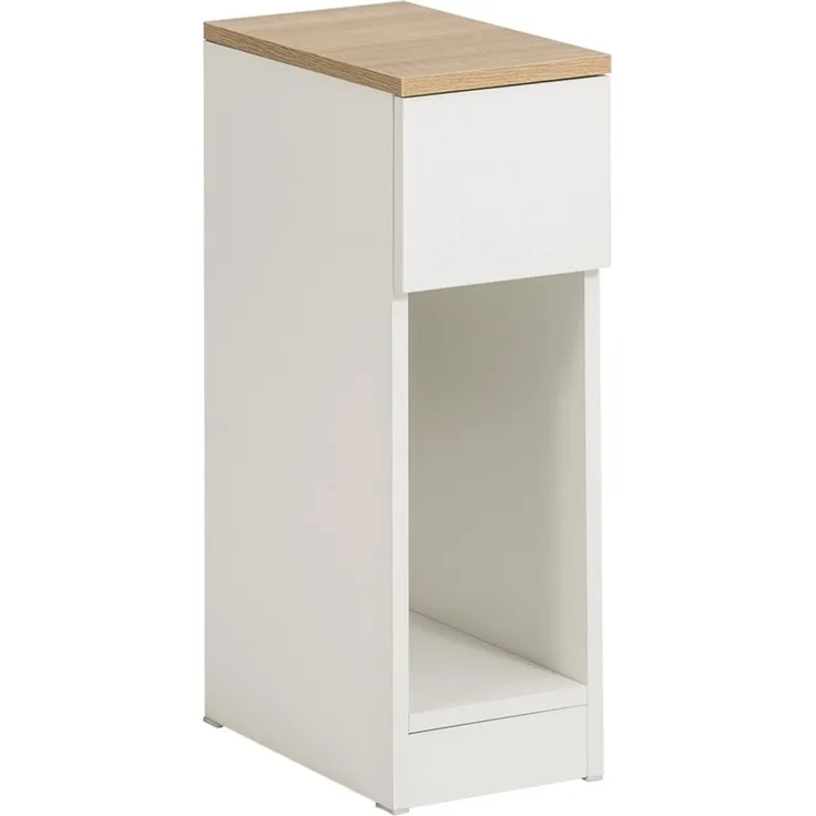 SoBuy FBT111-WN Nachttisch, MDF, Lackiert, Weiß, 35 x 60 x 20 cm