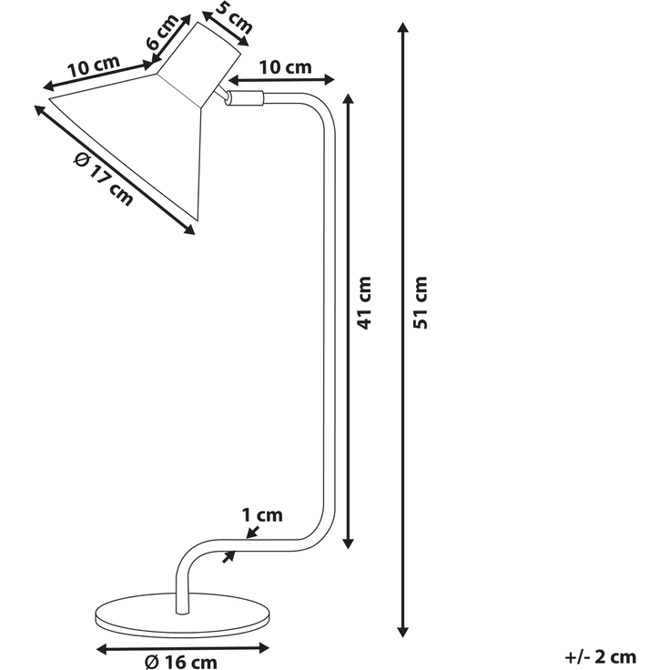 Schreibtischlampe RIMAVA Metall Cremeweiß