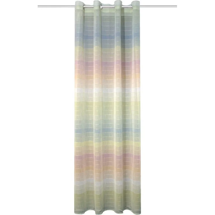HOME WOHNIDEEN Vorhang RAINBOW (1 St), Ösen, halbtransparent, Ösenschal Querstreifen RAINBOW – Bild 2