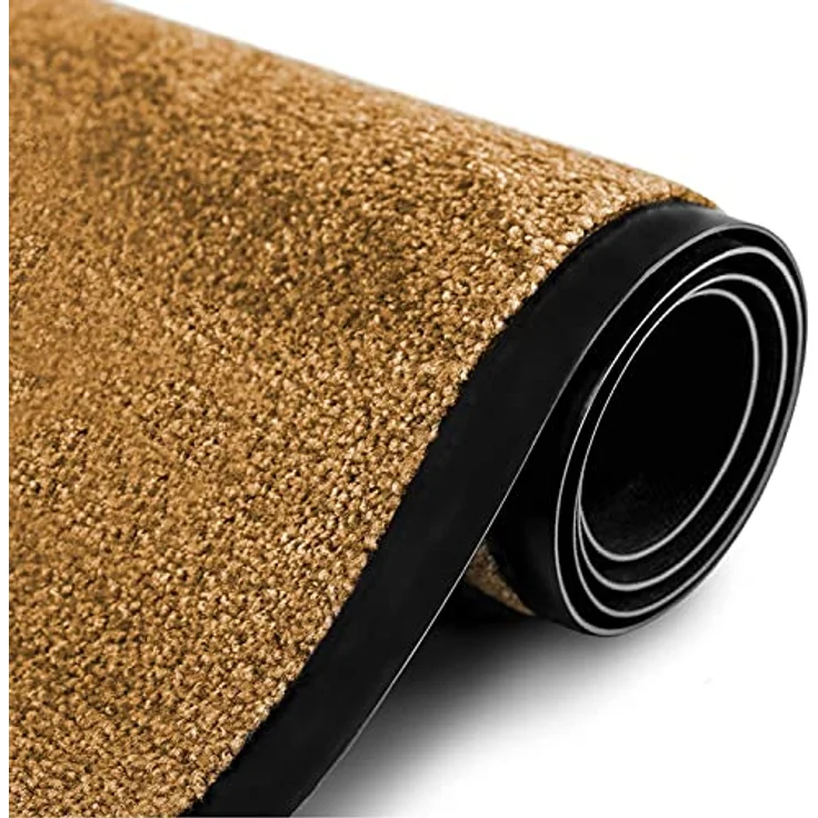 etm Hochwertige Fußmatte | schadstoffgeprüft | bewährte Eingangsmatte in Gewerbe & Haushalt | Schmutzfangmatte mit Top-Reinigungswirkung | Sauberlaufmatte waschbar & rutschfest (120x300 cm, Beige) – Bild 7
