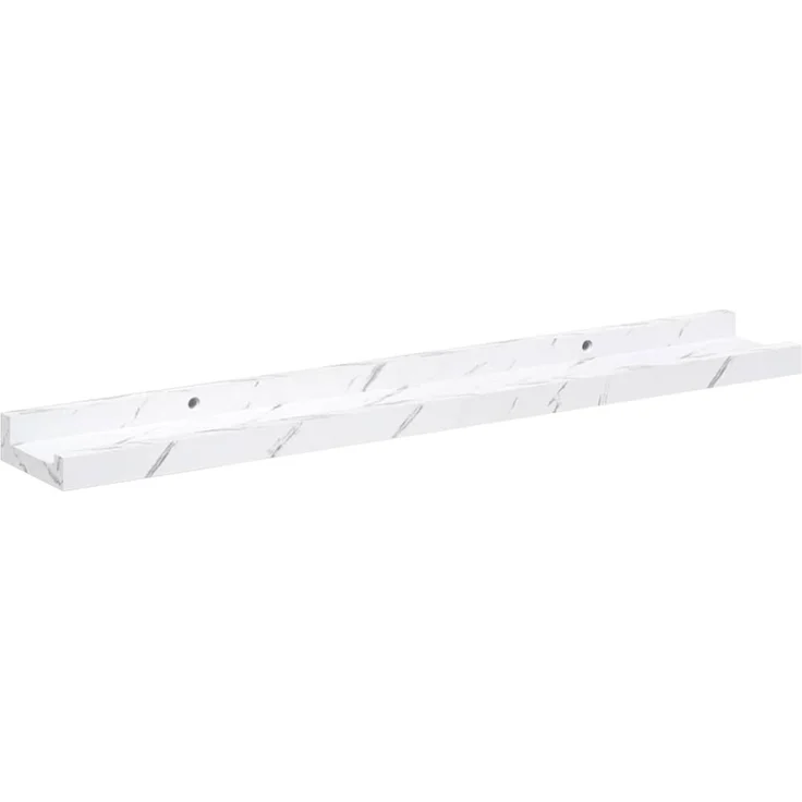 2er-Set Wandregale, Hängeregale Weiß Marmor 60 x 9 x 3 cm Holzwerkstoff de5771 – Bild 6