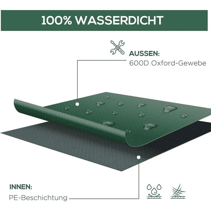 Outsunny Gartenmöbel-Schutzhülle Abdeckplane für Gartenmöbel – Bild 3