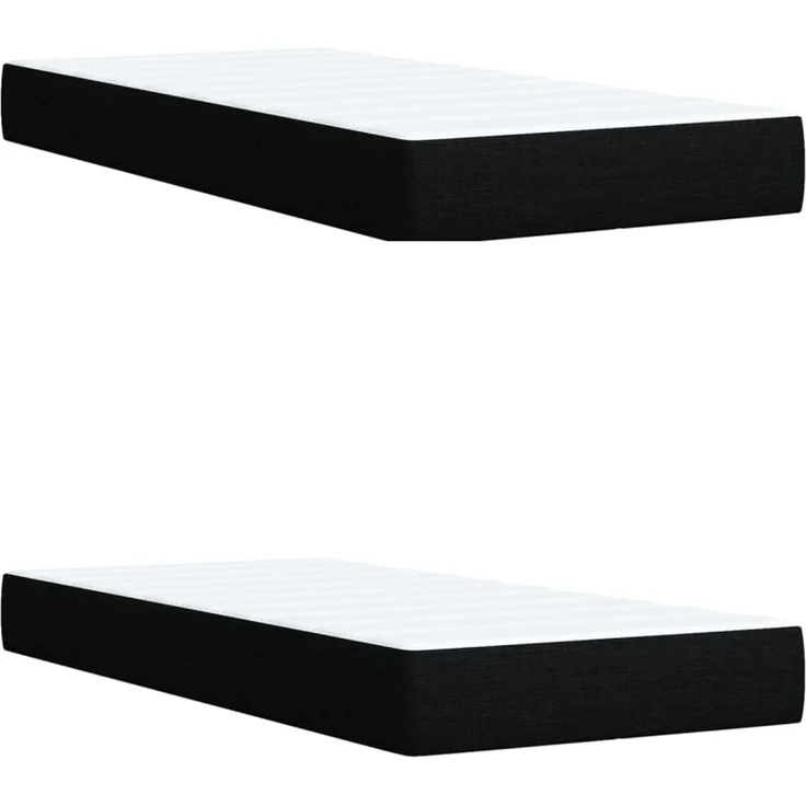 vidaXL Boxspringbett mit Matratze Schwarz 200x200 cm Stoff 3285597 – Bild 8