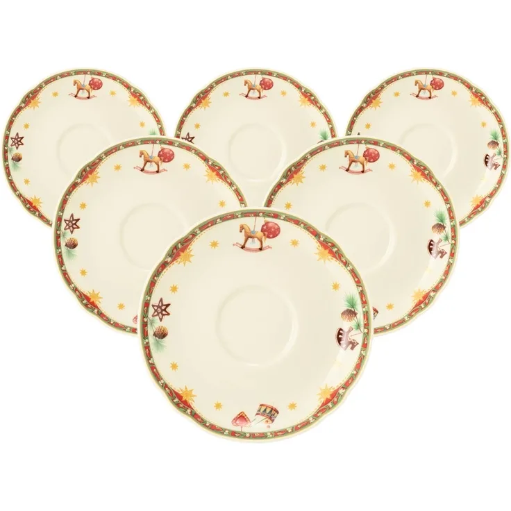 Seltmann Weiden Marieluise Weihnachtsnostalgie Kombi-Untertasse ø 15 cm 6er Set