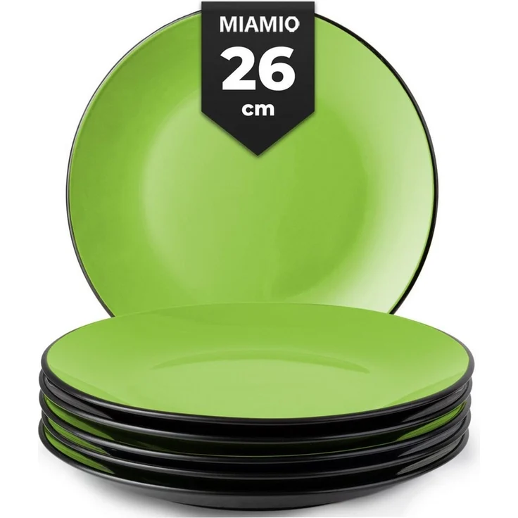 MiaMio Teller Le Papillon große Teller, grün, (6 St), Ø 26 cm, 6-teilig – Bild 1
