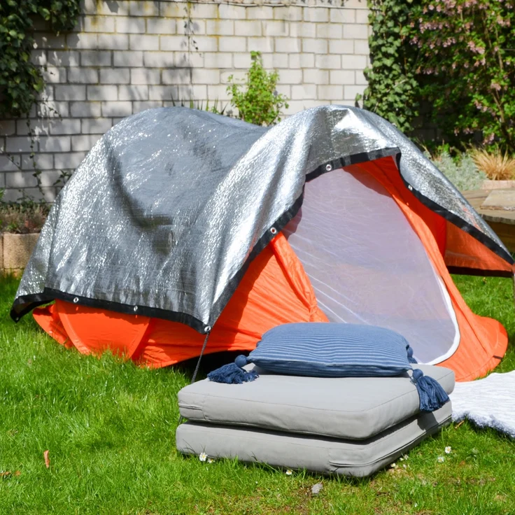 6x4 m Aluminium Schattennetz Sonnenschutz Hitzeschutz – Bild 10
