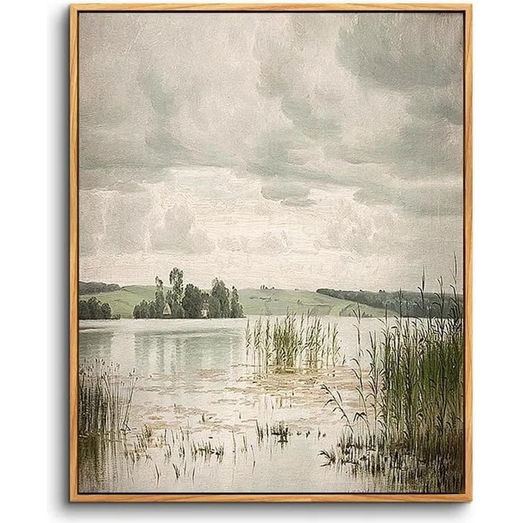 Vintage Leinwandbild mit Holzrahmen 20x25 cm Wohnzimmer Schlafzimmer Wanddeko