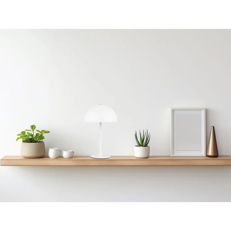 Akku Tischleuchte MUNOZ Weiß dimmbar & per USB aufladbar, Höhe 21cm – Bild 8
