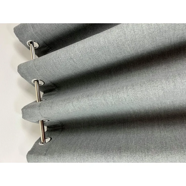 novumfix Vorhang Filzvorhang/Softfilz XXL Kälteschutz grau bis 350 cm lang ÖSEN, verdunkelnd, Schallschutz