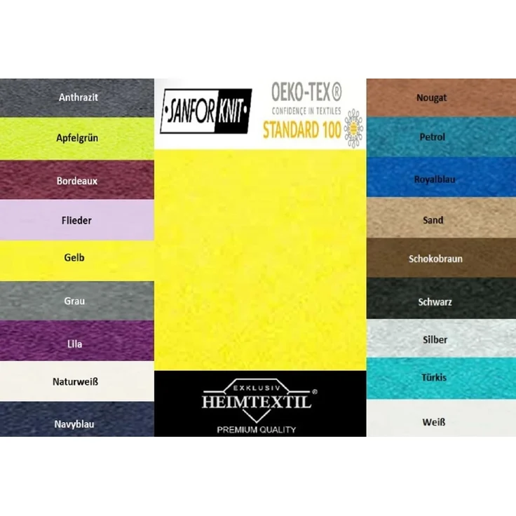 EXKLUSIV HEIMTEXTIL Frottee Spannbettlaken Rundumgummizug Marke 70 x 140 cm Gelb 80% Baumwolle 20% Polyester Öko - Tex Zertifiziert Bed-Sheet Bettlaken Spannbetttuch Topper Leinentuch – Bild 2