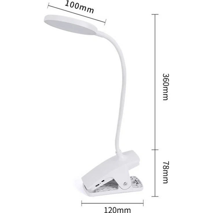 autolock LED Leselampe Klemmlampe Bett - Dimmbar Leselampe Buch Klemme Augenschutz Led, Klemmleuchte 3 Modi Bettlampe, USB Aufladbares Akku Leselampe 360° – Bild 4