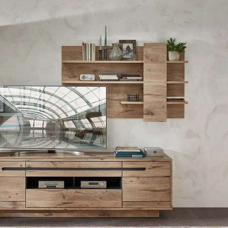 Wandpaneel Wandregal BELLANO Viking Oak Nature 140 cm