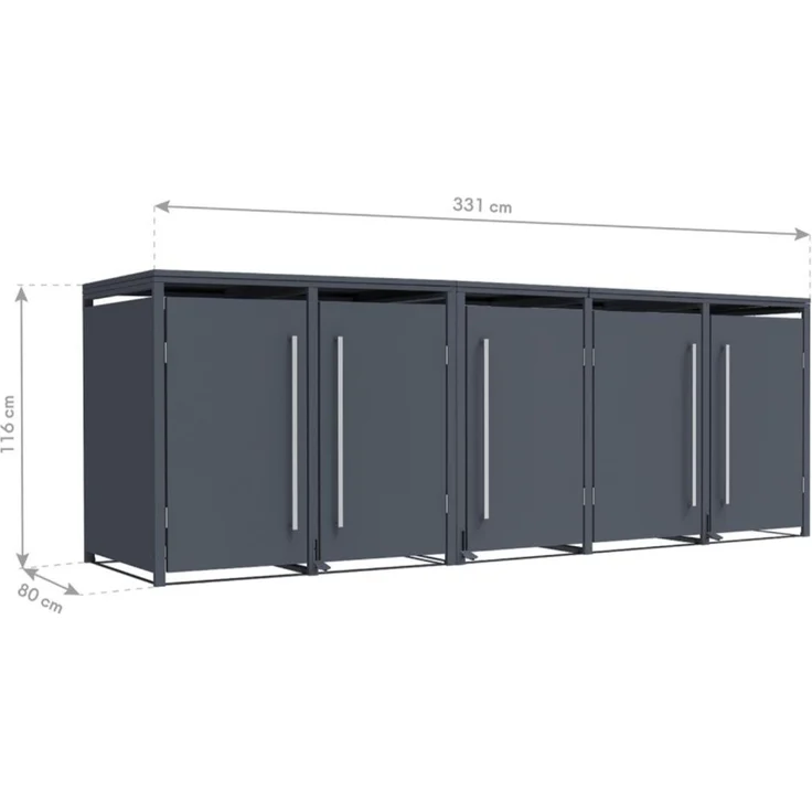 Westmann Pedura 5 | Metall Mülltonnenbox mit – Bild 4