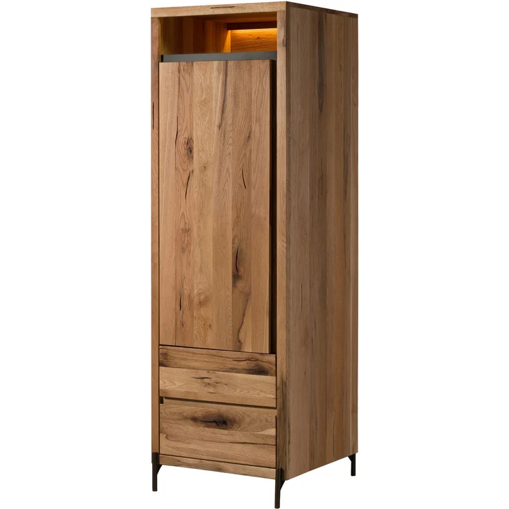 Garderobenschrank Wild-/Zerreiche 62x67x195 natur geölt MONTREUX LUX #135 – Bild 1