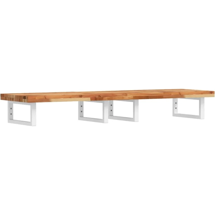 vidaXL Waschbeckenregal Wandmontage Stahl und Akazienholz 3302748 – Bild 2