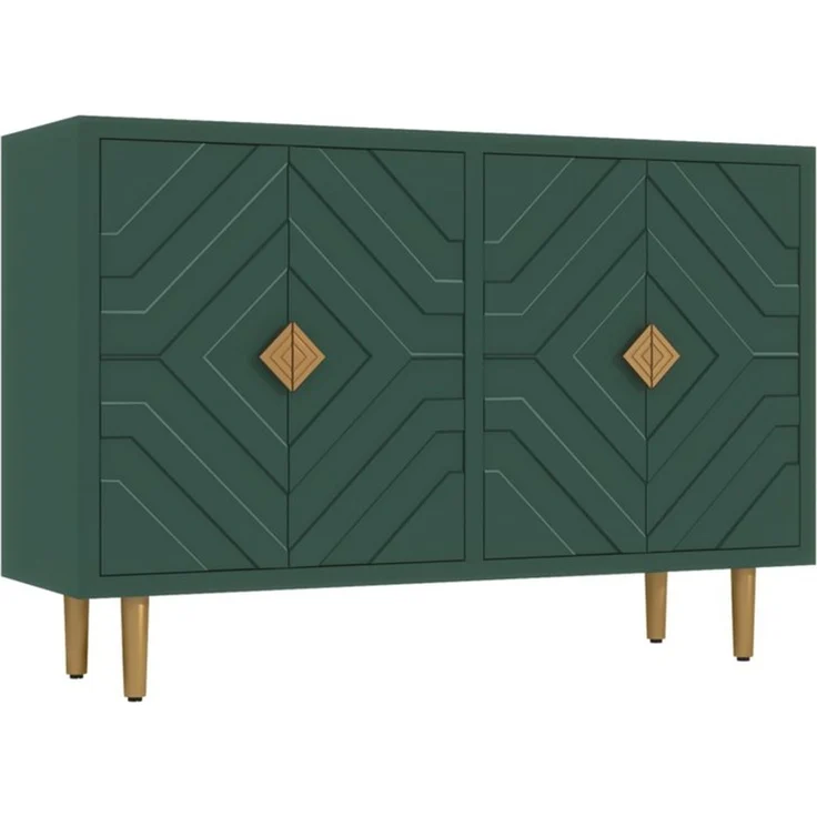 HOLTICO Sideboard Schrank für Wohnzimmer, Küche, Schlafzimmer (1 St), Kommode mit 4 Türen, Küchenschrank, Aufbewahrungsschrank – Bild 1