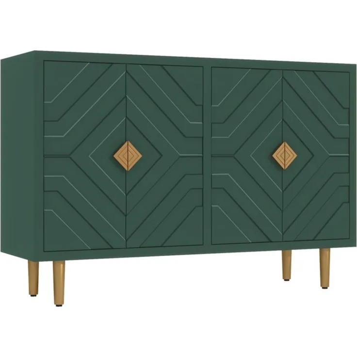 HOLTICO Sideboard Schrank für Wohnzimmer, Küche, Schlafzimmer (1 St), Kommode mit 4 Türen, Küchenschrank, Aufbewahrungsschrank
