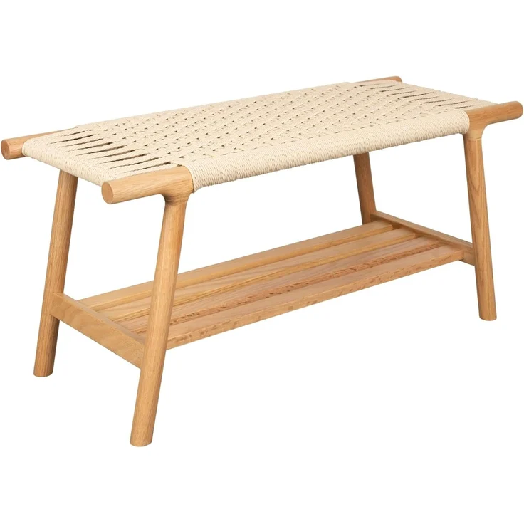 Sitzbank Kintaro aus Eiche | Japandi-Design mit Seilgeflecht – Bild 4