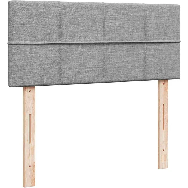 vidaXL Ottoman-Bett mit Matratze & LEDs Hellgrau 120x200 cm Stoff 3312298 – Bild 8