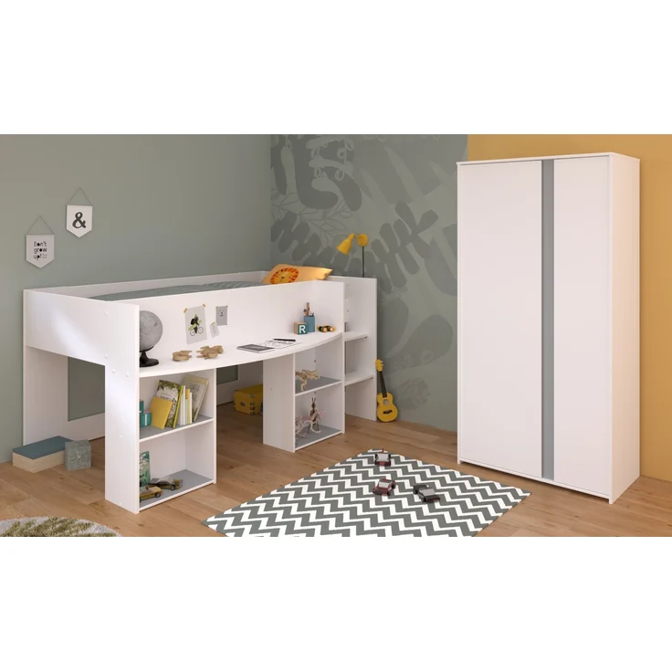 Kinderzimmer-Set >Pirouette 14< mit Hochbett und Kleiderschrank – Bild 3