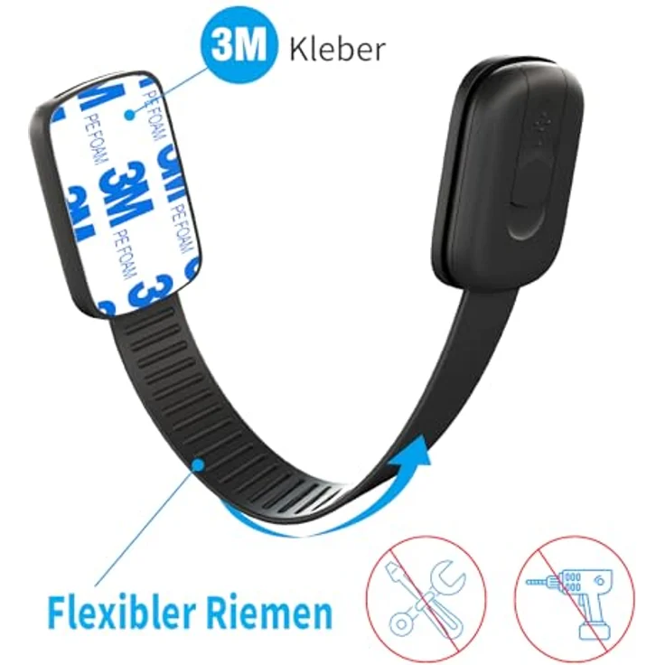 ECHOCUBE 10 Stück Kindersicherung für Schrank, Verstellbare Baby Schubladensicherungen mit 3M Kleber, Baby Sicherheitsschlösser für Schränke, Schubladen, Kühlschrank - ohne Bohren (Schwarz) – Bild 5