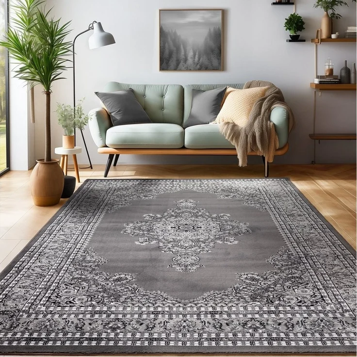 SIMPEX24 Orientteppich Orientalisch Design, Rechteckig, Höhe: 12 mm, Orinet Teppich Webteppich orientalischen Mustern Teppich Wohnzimmer – Bild 1